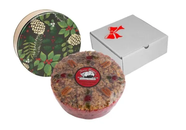Five Pound Gourmet Nut Cake w/ Holiday Tin & Gift Box