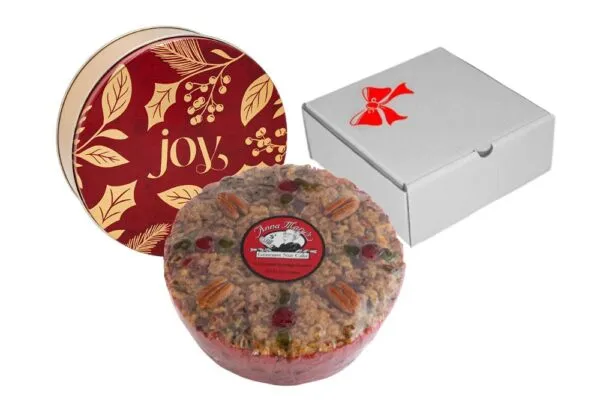 Five Pound Gourmet Nut Cake w/ Holiday Tin & Gift Box