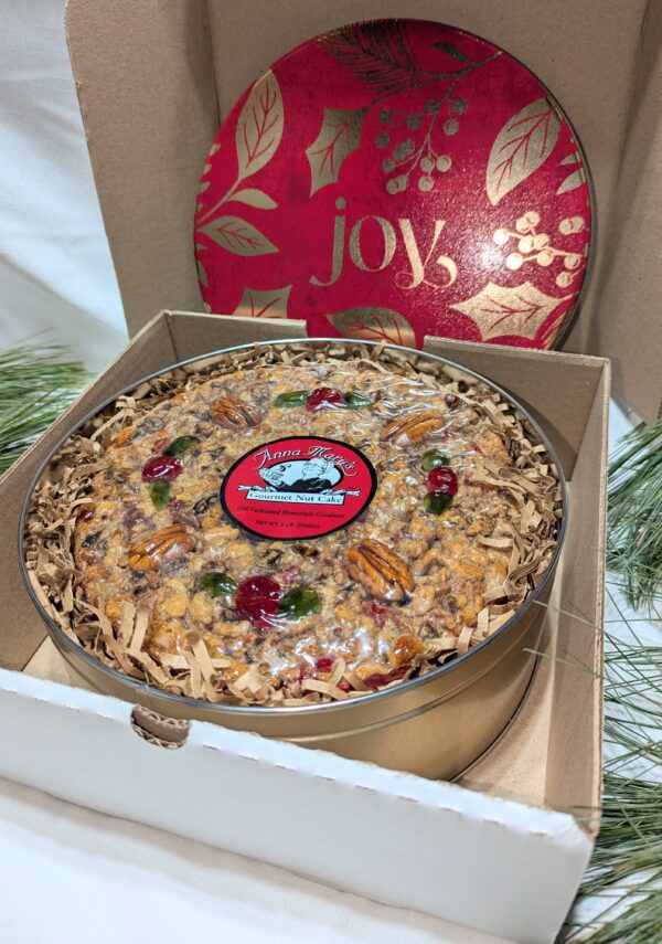 Five Pound Gourmet Nut Cake w/ Holiday Tin & Gift Box
