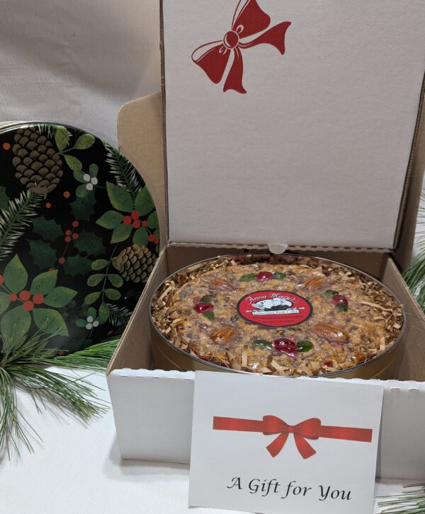 Five Pound Gourmet Nut Cake w/ Holiday Tin & Gift Box